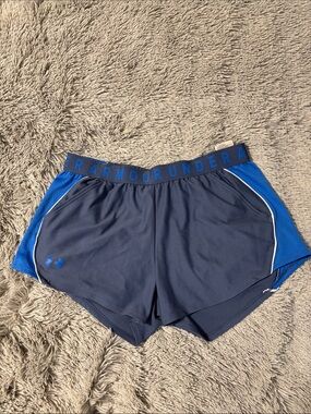 Under Armour Navy and Royal Blue Women's Athletic Shorts
